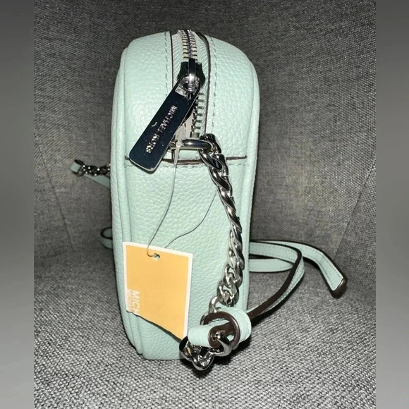 Michael Kors Fulton Mint Pink Pebbled Leather Crossbody Bag - NWT - Picture 4 of 7